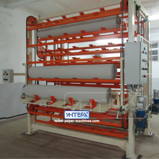 Toilet paper logs accumulator