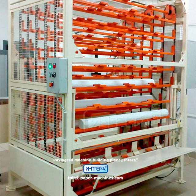 Toilet paper logs accumulator